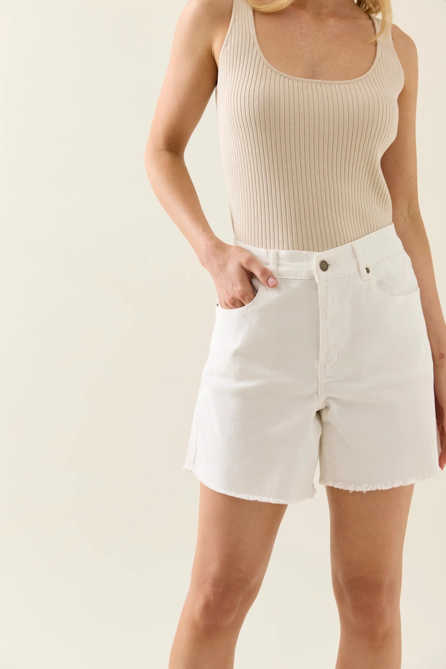 Isle of Mine Duke Denim Shorts - Salt