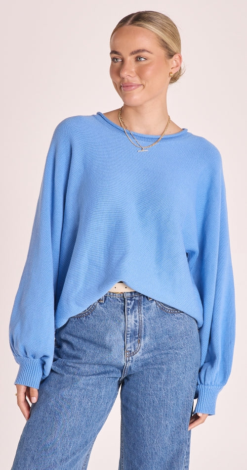 Feather and Noise Victoria Knit - Cornflower Blue