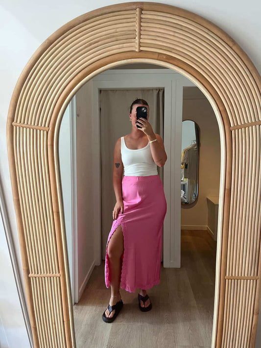 Ebby & I Chantelle Skirt Pink With Lace