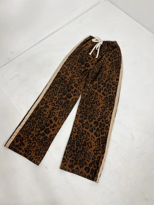 By Frankie Dark Leopard Racer Pants