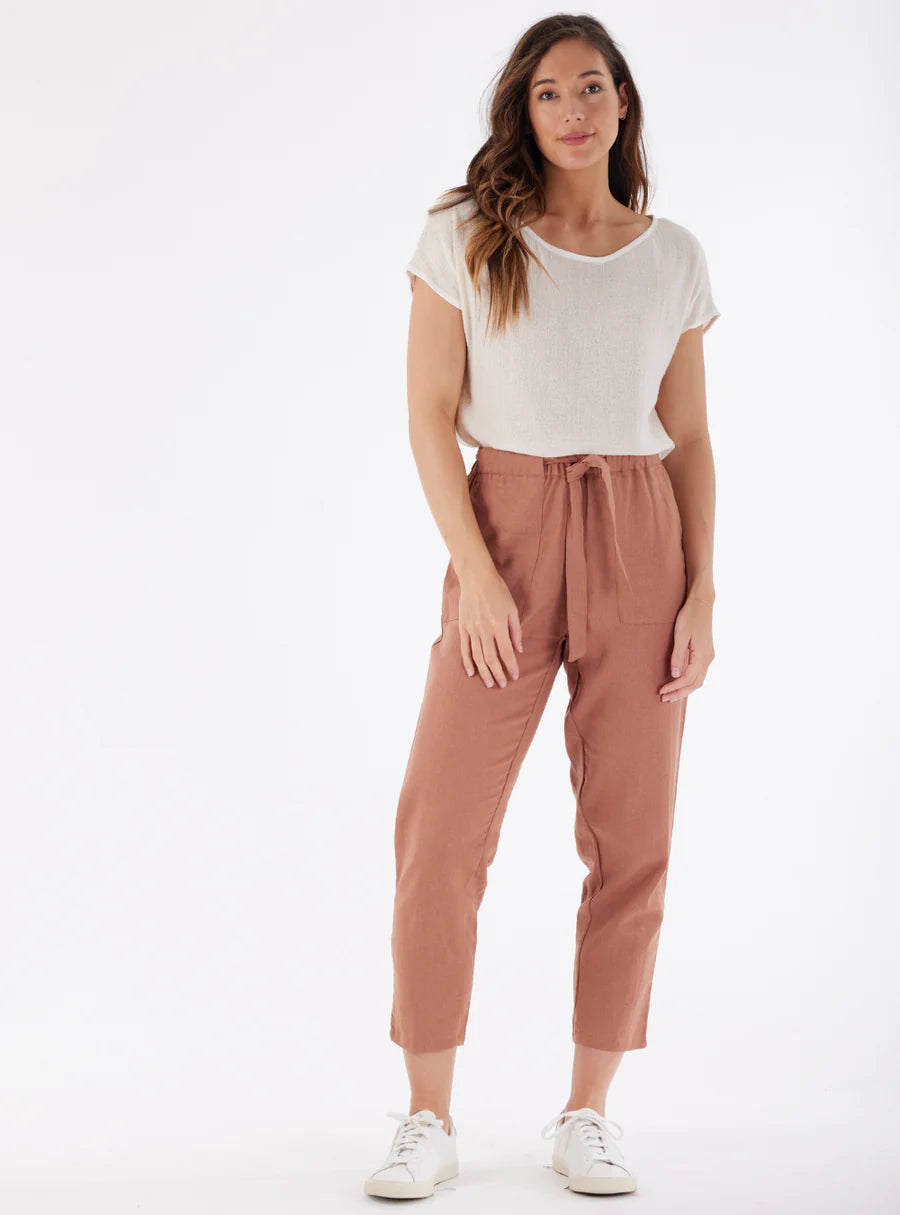 Carbon Tuscan Linen Pant Tan