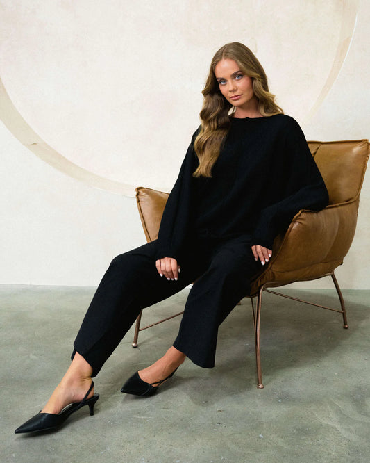 Ebby and I Pullover Knit Black