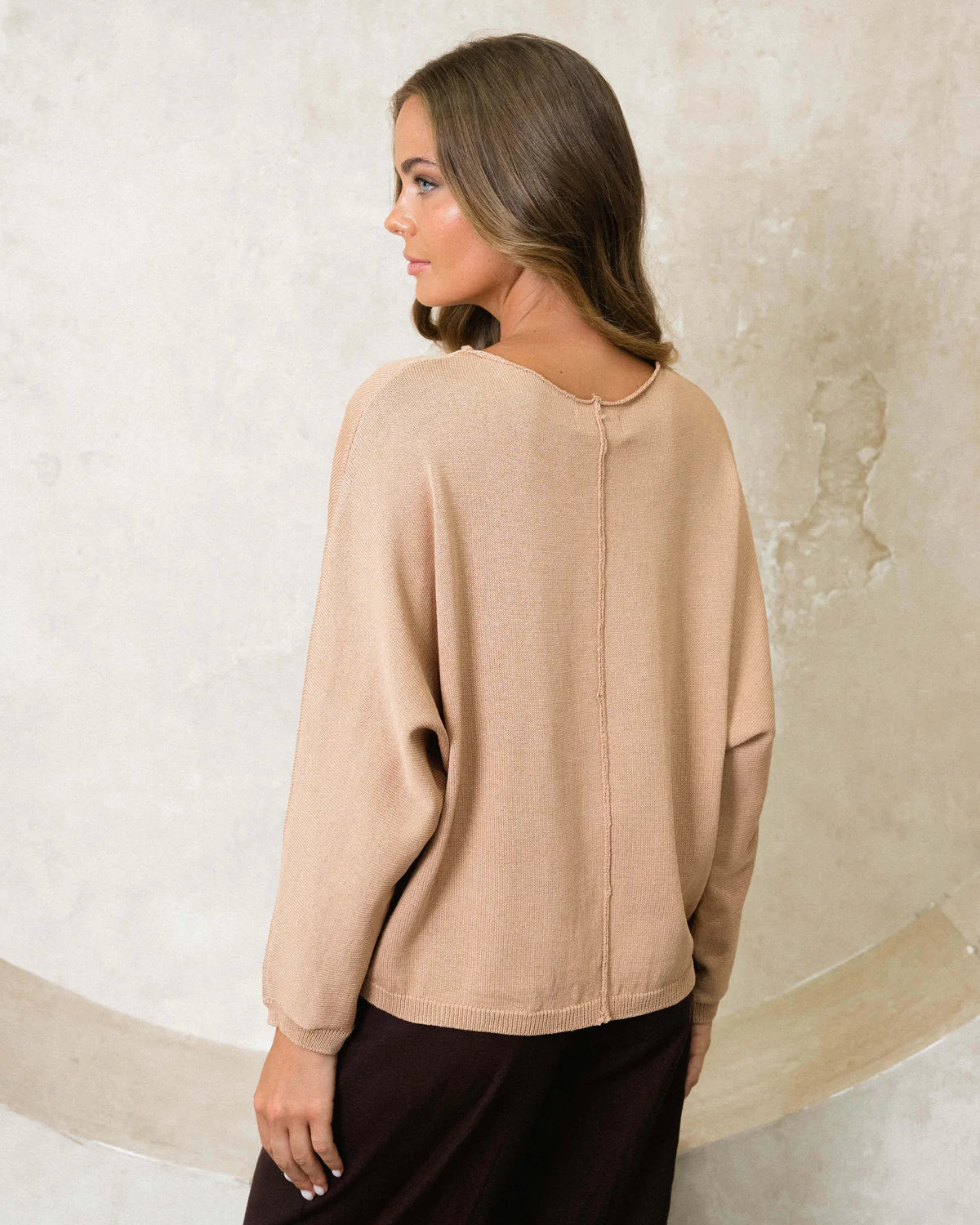 Ebby and I Pullover Knit Tan