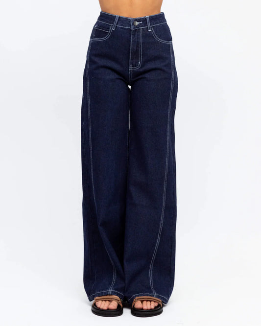 Ebby and I Contrast Stitch Jeans