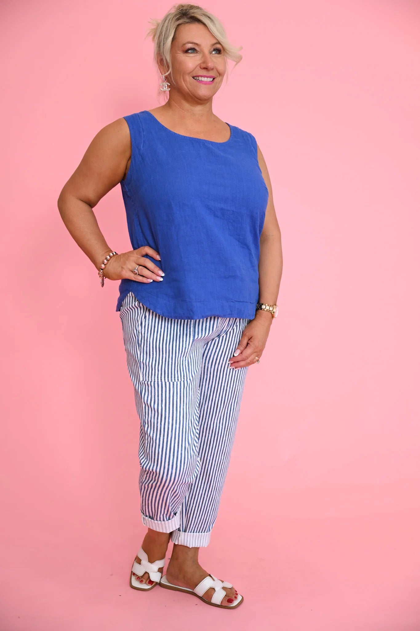Donna Donna Passp Striped Pant