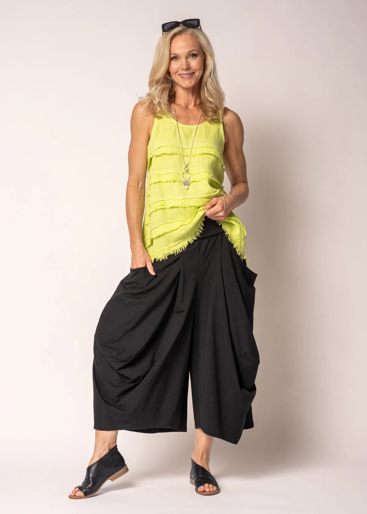 Imagine Haru Top in Lime Splice